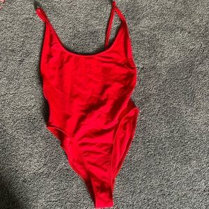 New fashion nova red one piece swimsuit size small